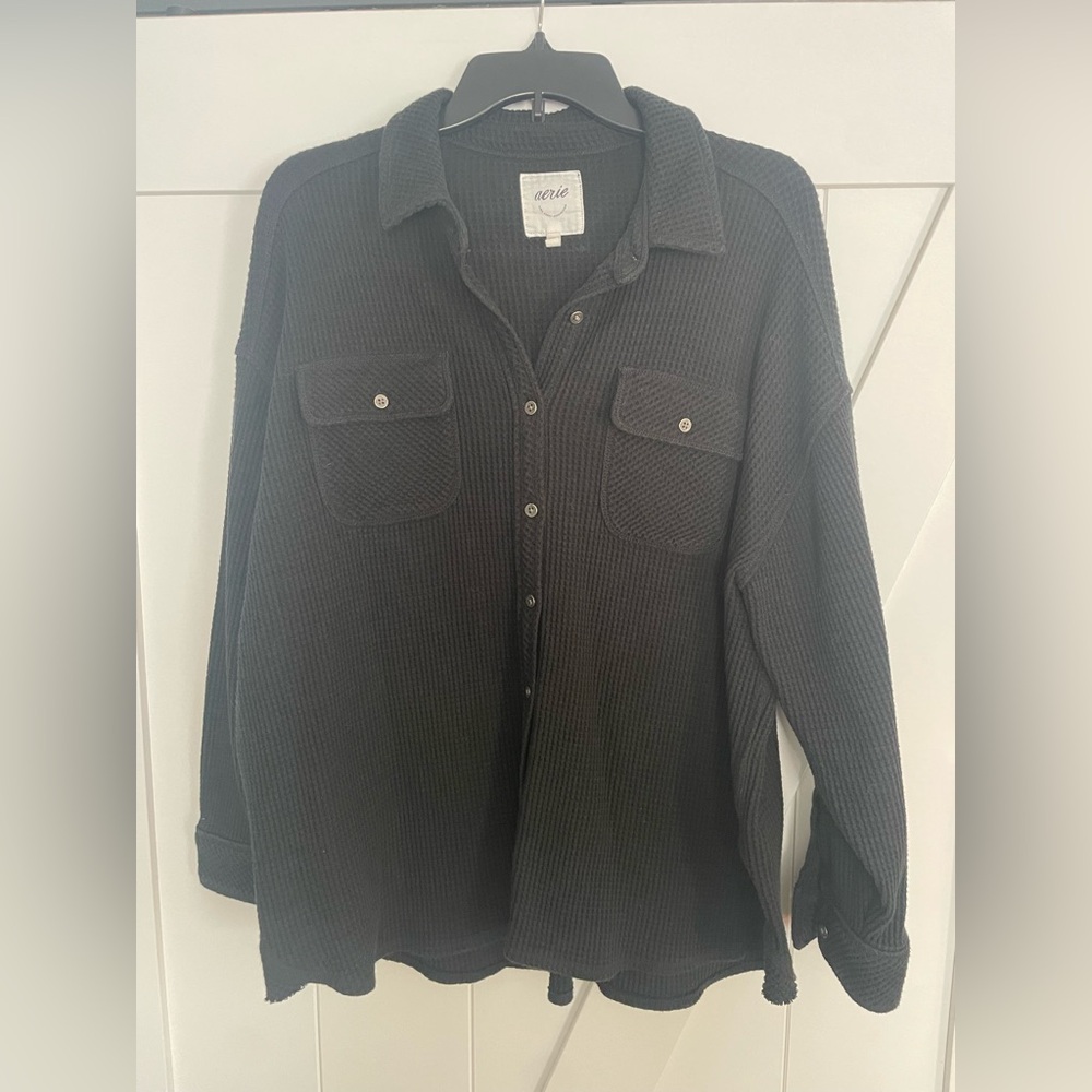 Aerie Waffle Button Shirt